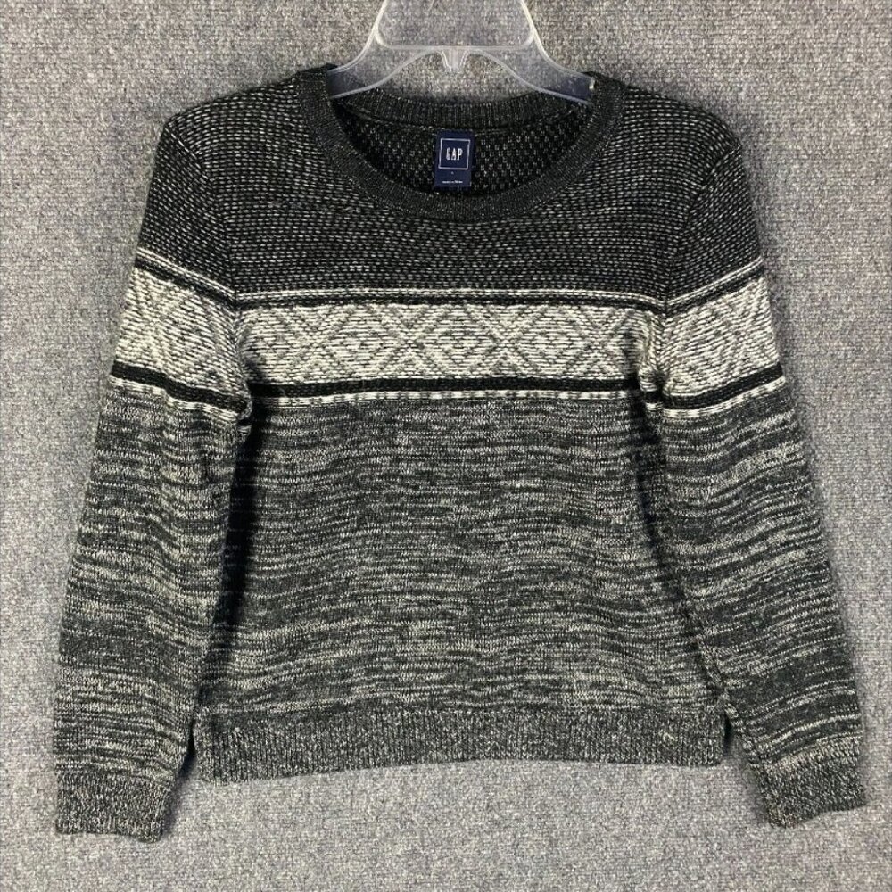 Gap Sweater Women's Large Knit Gray Pullover Acrylic Wool Blend Adults L - Picture 1 of 9